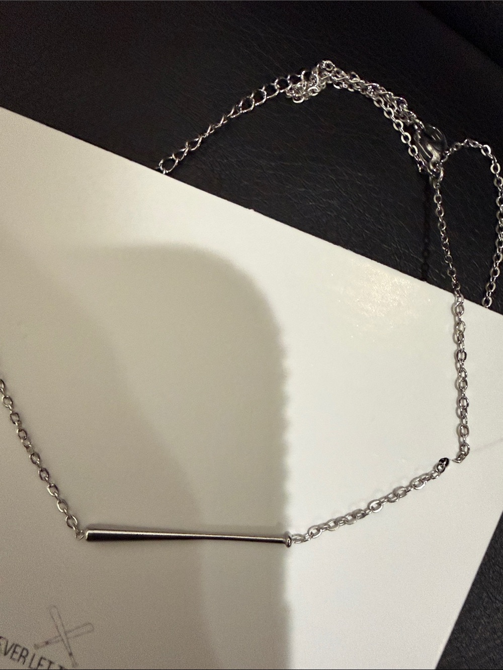 Plunder Silver-Tone Baseball Bat Pendant Necklace NWT